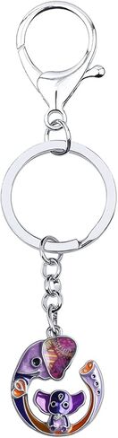 Zinc Alloy Elephant Keychain Rhinestones Keyring Car Key Purse Jewelry Gifts for Women Girls Charms (Silver Plated Multicolor) in Kuwait