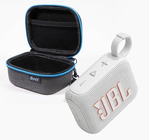 JBL GO 4 Portable Bluetooth Speaker & divvi GO Protective Hardshell Case - Black in Saudi Arabia