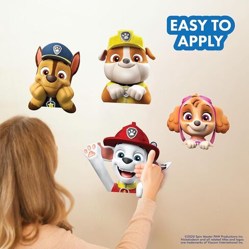 ملصق حائط من Paw Patrol Chase - ملصق حائط من الفينيل مقاس كبير 21 بوصة لديكورات غرفة النوم - ديكور غرفة Paw Patrol قابل للتقشير واللصق in Kuwait