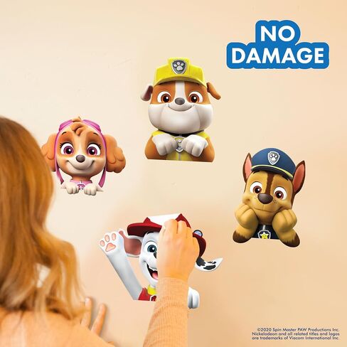 ملصق حائط من Paw Patrol Chase - ملصق حائط من الفينيل مقاس كبير 21 بوصة لديكورات غرفة النوم - ديكور غرفة Paw Patrol قابل للتقشير واللصق in Kuwait