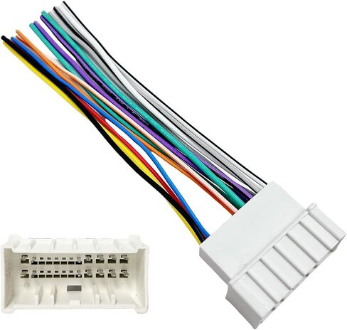24Pin Car Radio Wiring Harness for Hyundai 2006-2008 KIA 2005-2008 Aftermarket Car Stereo Wiring Harness Connector for Elantra Accent Optima Rio Car Stereo Radio Wiring Harness Cable Install in Saudi Arabia