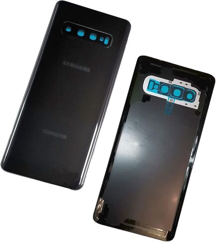 غطاء زجاجي خلفي بديل للباب الخلفي للبطارية s10plus لهاتف Samsung Galaxy s10 Plus G945 6.4 بوصة (أسود) in Kuwait