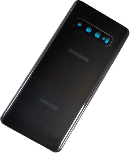 غطاء زجاجي خلفي بديل للباب الخلفي للبطارية s10plus لهاتف Samsung Galaxy s10 Plus G945 6.4 بوصة (أسود) in Kuwait