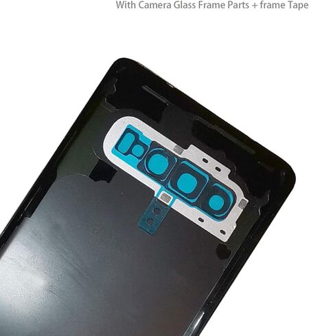 غطاء زجاجي خلفي بديل للباب الخلفي للبطارية s10plus لهاتف Samsung Galaxy s10 Plus G945 6.4 بوصة (أسود) in Kuwait