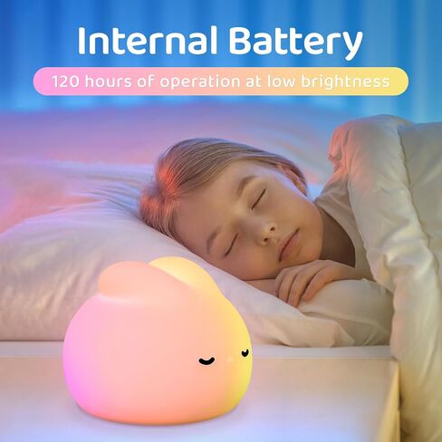 WANIDEA Night Light for Kids, 7 Color RGB Changing Owls Kids Night Light, Cute Silicone Owls Nightlight for Baby and Toddler Gifts, Kawaii Bedside Lamp for Sleep Aid, Breastfeeding in Saudi Arabia
