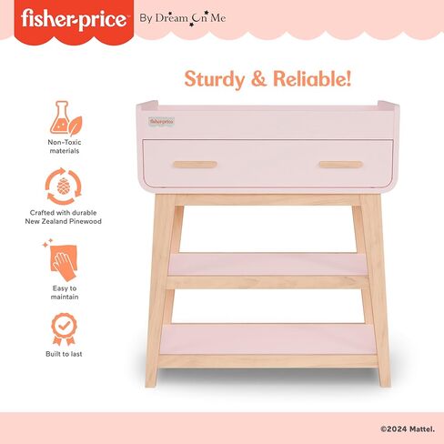 Fisher Price Iris/Siesta Changing Table by Dream On Me, Blush Pink in Kuwait