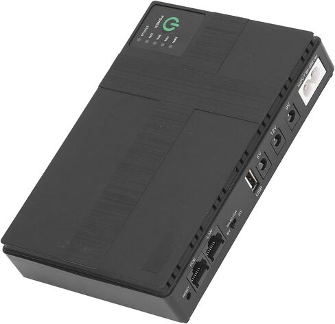 Uninterruptible Power Supply 5V 9V 12V POE 15V 24V Output Overcharge Battery Backup UPS ABS PC 8800mAh 85-265V Input Wide Application for Phone (US Plug) in Saudi Arabia