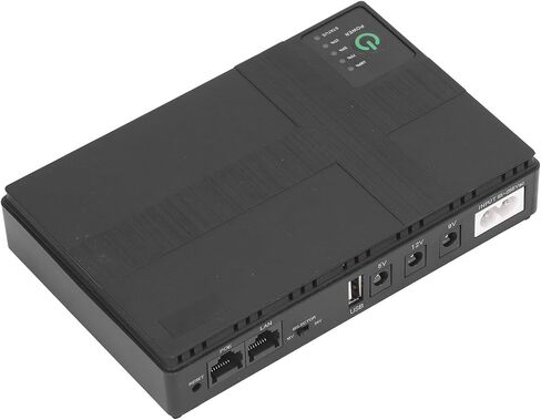 Uninterruptible Power Supply 5V 9V 12V POE 15V 24V Output Overcharge Battery Backup UPS ABS PC 8800mAh 85-265V Input Wide Application for Phone (US Plug) in Saudi Arabia