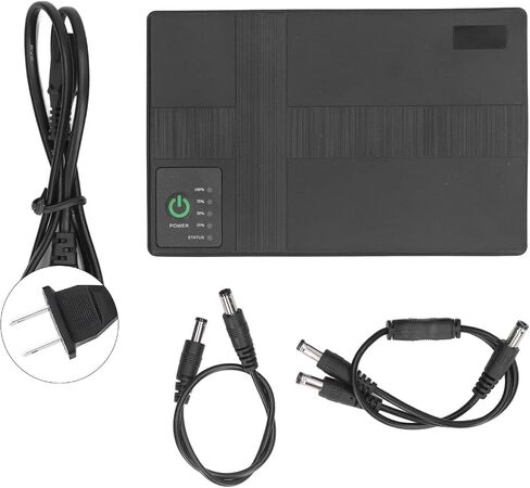 Uninterruptible Power Supply 5V 9V 12V POE 15V 24V Output Overcharge Battery Backup UPS ABS PC 8800mAh 85-265V Input Wide Application for Phone (US Plug) in Saudi Arabia