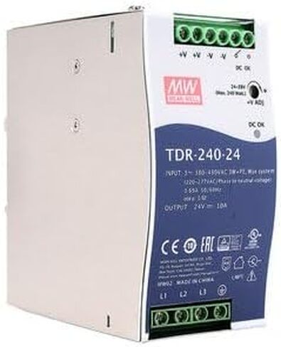 Mean Well TDR-240-24 Series TDR-240-24V48V 240W Slim Three Phase Industrial DIN Rail with PFC Function (TDR-240-24) in Saudi Arabia