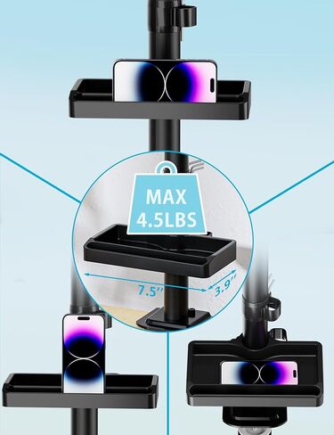 حامل شاشة مزدوج مع رف تخزين - حامل مكتبي للشاشة FORGING MOUNT لشاشتين كمبيوتر يصل حجمهما إلى 27 بوصة مع ارتفاع قابل للتعديل، دوار، إمالة، دوران، يتحمل ما يصل إلى 22 رطلًا للمنزل والمكتب والمدرسة in Kuwait