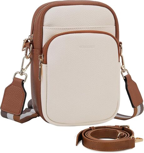VX VONXURY Zip Cell Phone Bag, Small Fashion Women Crossbody Purse with 2 Removable Shoulder Straps and 3 Card Slots in Saudi Arabia
