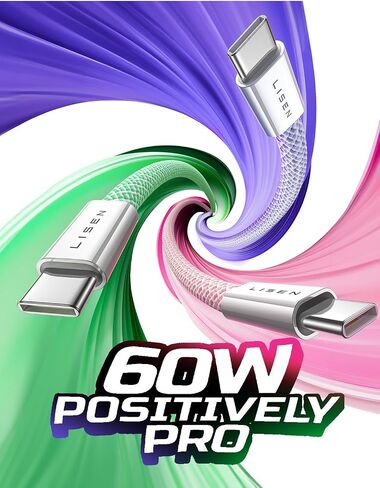 كابل USBC إلى USBC، كابل 60 وات C إلى C شحن سريع 5 حزم [3.3+3.3+6.6+6.6+10FT] كابلات USB C لأجهزة iPhone 15/15 Pro/15 Plus/15 Pro Max iPad Mini Pro Air MacBook Air Pro Samsung S23/S22 بكسل ال جي in Saudi Arabia