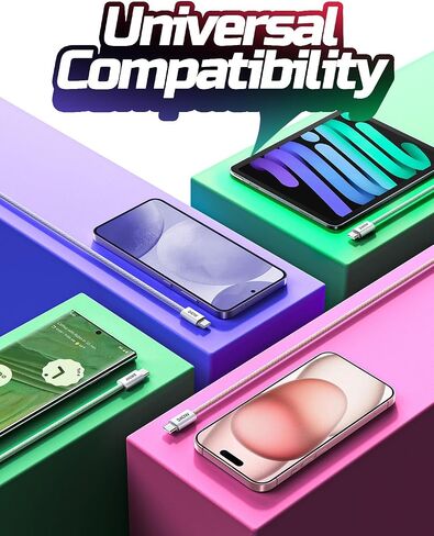كابل USBC إلى USBC، كابل 60 وات C إلى C شحن سريع 5 حزم [3.3+3.3+6.6+6.6+10FT] كابلات USB C لأجهزة iPhone 15/15 Pro/15 Plus/15 Pro Max iPad Mini Pro Air MacBook Air Pro Samsung S23/S22 بكسل ال جي in Saudi Arabia