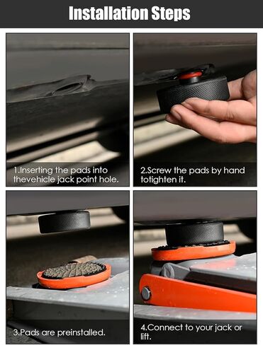 وسائد رفع الرافعة من DEDC لطراز Tesla 3/Y/S/X - 4 قطع من كرات الرافعة المطاطية غير القابلة للانزلاق مصممة لتناسب نقاط مقبس Tesla، إلى جانب أدوات إصلاح الإطارات مع صندوق تخزين - ملحقات ممتازة لأصحاب Tesla in Kuwait