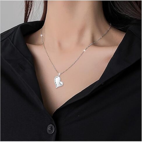 Ladytree Cremation Urn Necklace for Ashes 925 Sterling Silver Forever in My Heart Keepsake Memorial Pendant Waterproof Urn Jewelry Gift for Women Men in Kuwait