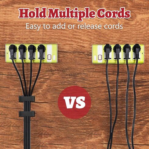 20 Pack Cable Management Clips Large Black Adhesive Cable Clips 1.8‘’Large Cable Organizer Clips Cord Holder for Under Desk, Car, Wall, TV PC Ethernet Cable in Saudi Arabia