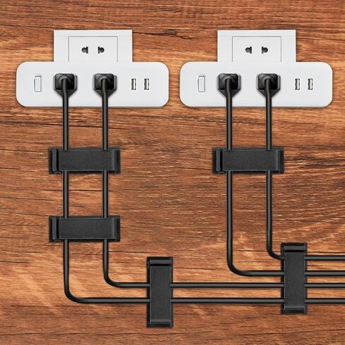 20 Pack Cable Management Clips Large Black Adhesive Cable Clips 1.8‘’Large Cable Organizer Clips Cord Holder for Under Desk, Car, Wall, TV PC Ethernet Cable in Saudi Arabia