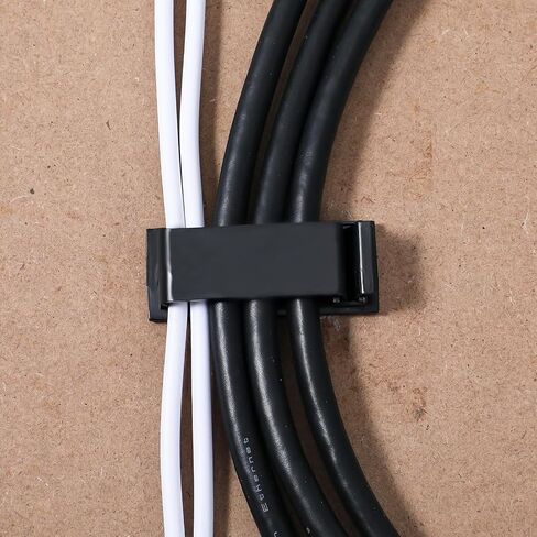 20 Pack Cable Management Clips Large Black Adhesive Cable Clips 1.8‘’Large Cable Organizer Clips Cord Holder for Under Desk, Car, Wall, TV PC Ethernet Cable in Saudi Arabia