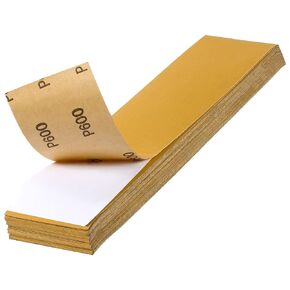 40 PCS 2-3/4" x 16-1/2" PSA Longboard Sandpaper 40-800 Assorted Grit PSA Sandpaper Sheets Self-Adhesive Stickyback Sandpaper for Automotive Woodworking Air File Sander Hand Sanding Block