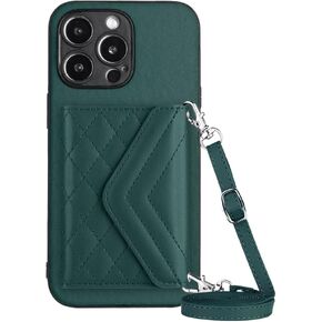 ANSHOW Wallet Case [RFID Blocking]: Cute Leather Case with Card Holder for Women Girls, Protective Purse with Strap Slim Luxury Flip Durable Bag Design