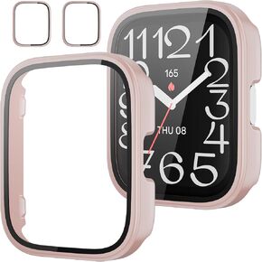 حافظة حماية للشاشة لساعة Amazfit Bip 5 Unity الذكية، عبوتان من ممتص الصدمات الصلب من البولي كربونات غطاء كامل للوجه ملحقات حافظة Amazfit Bip 5 Unity للرجال والنساء (شفاف + شفاف) in Kuwait