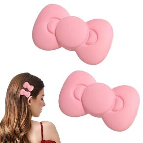 1Set of 2 Pink Bow Hair Clips Pink Bows for Girls ， Bow Hair Barrettes for Women, Fashion Bow Hairpin Alligator Clips, Bow Hair Clips for Girls and Women Clips and Barrettes