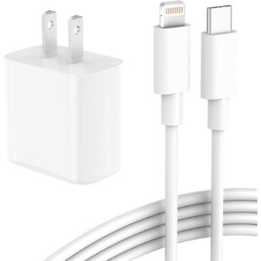 20W USB C Fast Charger Compatible with iPad Pro 12.9, 9.7 inch, iPad Air 3 2 1, Mini 5-1, iPad 9-4, iPhone 14 13 12 11 Pro Max Mini Xs Xr X, AirPods, Wall Charger Block with 6.6ft Type-C to L Cable