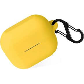 Geiomoo Silicone Case for Galaxy Buds 3 Pro, Galaxy Buds 3, Protective Cover with Carabiner (Black)
