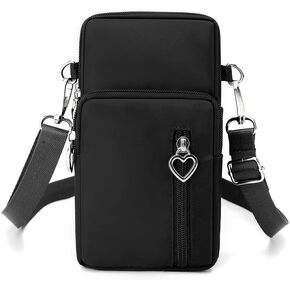 Zipper Oxford Crossbody Shoulder Bag Cellphone Pouch Purse for Samsung Galaxy S24+ S23 FE S23 S22 S21 S20 FE S10e A01 A54