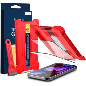 Caseology Snap Fit for Google Pixel 9 Pro XL Screen Protector [2 Pack/Easy Installation Kit] Tempered Glass (2024) - Clear