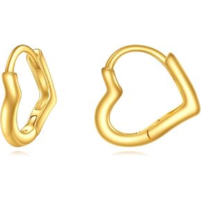 14K Solid Gold Sunflower Flower Hoops Earrings Small Huggie Earrings for Women Birthday Gifts