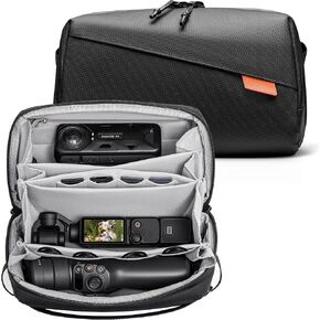 Tomat Pocket 3 Carry Bag for DJI Osmo Pocket 3/ Osmo Mobile 6, Portable Travel Large Case Tech Pouch Organizer Waterproof Multilayer All in One Storage Bag for Insta360 X4 Ace pro for Gopro