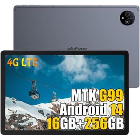 Ulefone TAB A11 PRO Unlocked Android 14 Tablet (WiFi+Cellular), 11" Display, MediaTek Helio G99 Octa-Core 16GB RAM+256GB ROM, 8800mAh Battery, BT5.2/GPS/NFC/4G LTE/WiFi/Widevine L1 Support