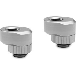 EKWB EK-Quantum Torque Rotary Offset Adapter Fitting, 7mm, Black, 2-pack