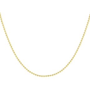 925 Sterling Silver 1.5MM 2MM 3MM 4MM Silver Bead Ball Chain Necklace,14K Gold Plated Sterling Silver Bead Necklace, Made In Italy, Men and Women Jewelry Accessories, Beaded 16-30 Inch