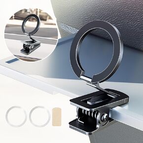 Fits for Magsafe Car Mount, Magnetic Phone Holder Clamp for Desktop, Hands Free Magnet Travel Phone Car Holder, Dash Phone Mount Car Fit for iPhone 15 14 13 12 Pro Max Mini MagSafe Cases & All Phones