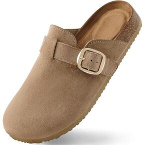 Harvest Land Women's Clogs Mules with Cork Footbed - Antislip Comfort Soft Slippers Shoes