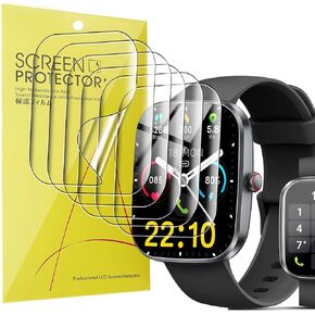 Compatible for Kuizil Smart Watch Screen Protector, [6 Pack] Full Coverage TPU Clear Film Compatible for Kuizil, WeurGhy T70 1.91" Smartwatch (6 Pack)