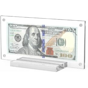 Dollar Bill Frame, 2pcs Dollar Holder Bill Money Frame Dollar Display Case for Tickets Bill Currency Collectors