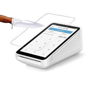 Square Terminal Screen Protector（Model：B07NPNNQLN）, Tempered Glass [ Scratch-Resistant ] [ Touch Sensitive ] [ Easy Install ] 9H Hardness HD Clear Screen Protector for Square Terminal