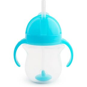 Munchkin Weighted Straw Sippy Cups for Toddlers 7oz, Leak Proof, Freezer/Dishwasher Safe, Easy to Hold - Great toddler cups with straws, Supports Straw-use Education, Straw Cups (Green)