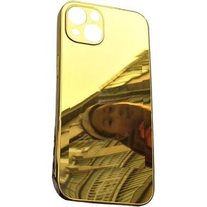 Compatible Phone 15 14 13 pro max 12xs 11 8 Plus Case XR SE3 Case SE2 Mini 7 Case Gold Mirror Ultra Drop Resistant Mirror Makeup Mirror (Gold, 13 pro max)