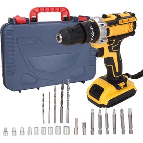 Cordless Drill Compact, 20V MAX Electric Drill Driver Household Tool Kit Set With 2 Variable Speed 442 In-lb Torque Pink DIY Cordless Power Screwdriver with Battery & Charger