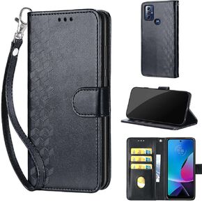 Designed for Motorola Moto G Play 2023 Case Wallet,Women Flip Folio Cover with Embossed PU Leather Stand Credit Card Holders Slots Wrist Strap Phone Case for Moto G Play 2023 (Rose Gold Butterfly)