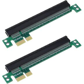 2PCS PCI-E 8X to 16x Expander Converter Riser Card Adapter Male to Female Expansion PCI-E 16X Extension Card Riser Card Protection Card