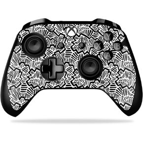 MightySkins Skin Compatible with Microsoft Xbox One X Controller - Abstract Black | Protective, Durable, and Unique Vinyl Decal wrap Cover | Easy to Apply, Remove, and Change Styles | Made in The USA