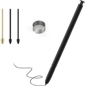 قلم Galaxy S23 Ultra Stylus بديل لقلم Samsung Galaxy S23 Ultra 5G S بدون بلوتوث + نصائح/أطراف (أسود) in Kuwait
