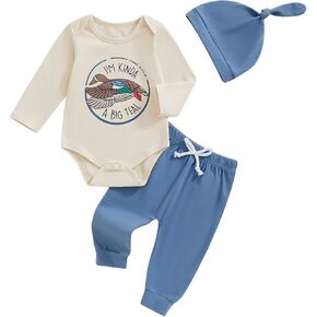 Baby Boys Duck Hunter Clothes Mallard Duck Long Sleeve Bodysuit Romper Legging 3Pcs Toddler Baby Hunting Outfit Stuff
