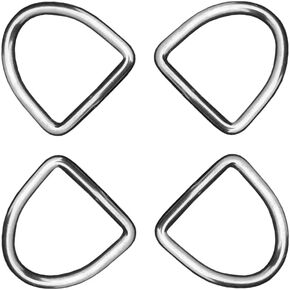 316 Stainless Steel D Ring 4mm X 30mm (5/32" X 1 3/16") Marine Grade Dee